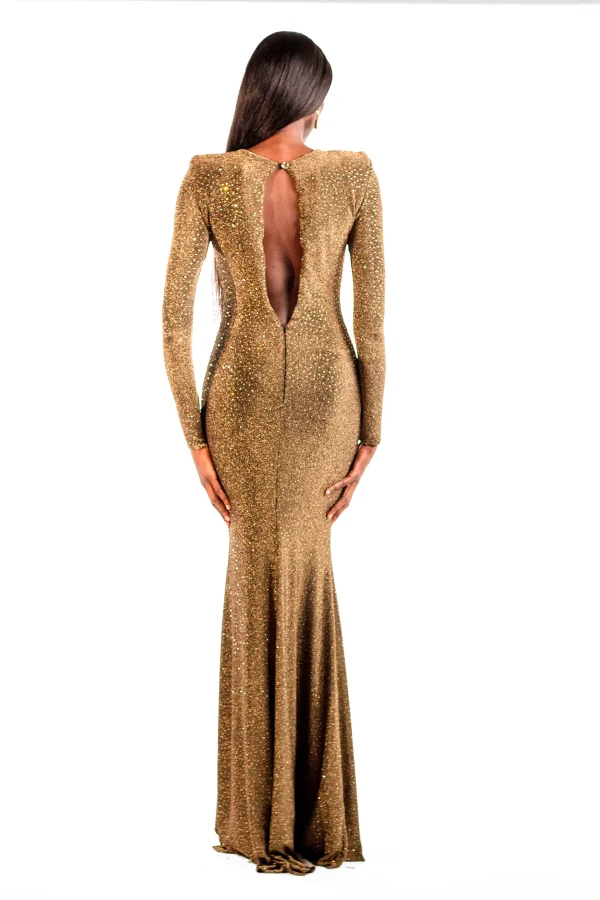 Valentina Bonze Long Sleeve Maxi Gown - Image 4